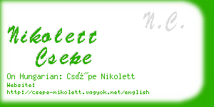 nikolett csepe business card